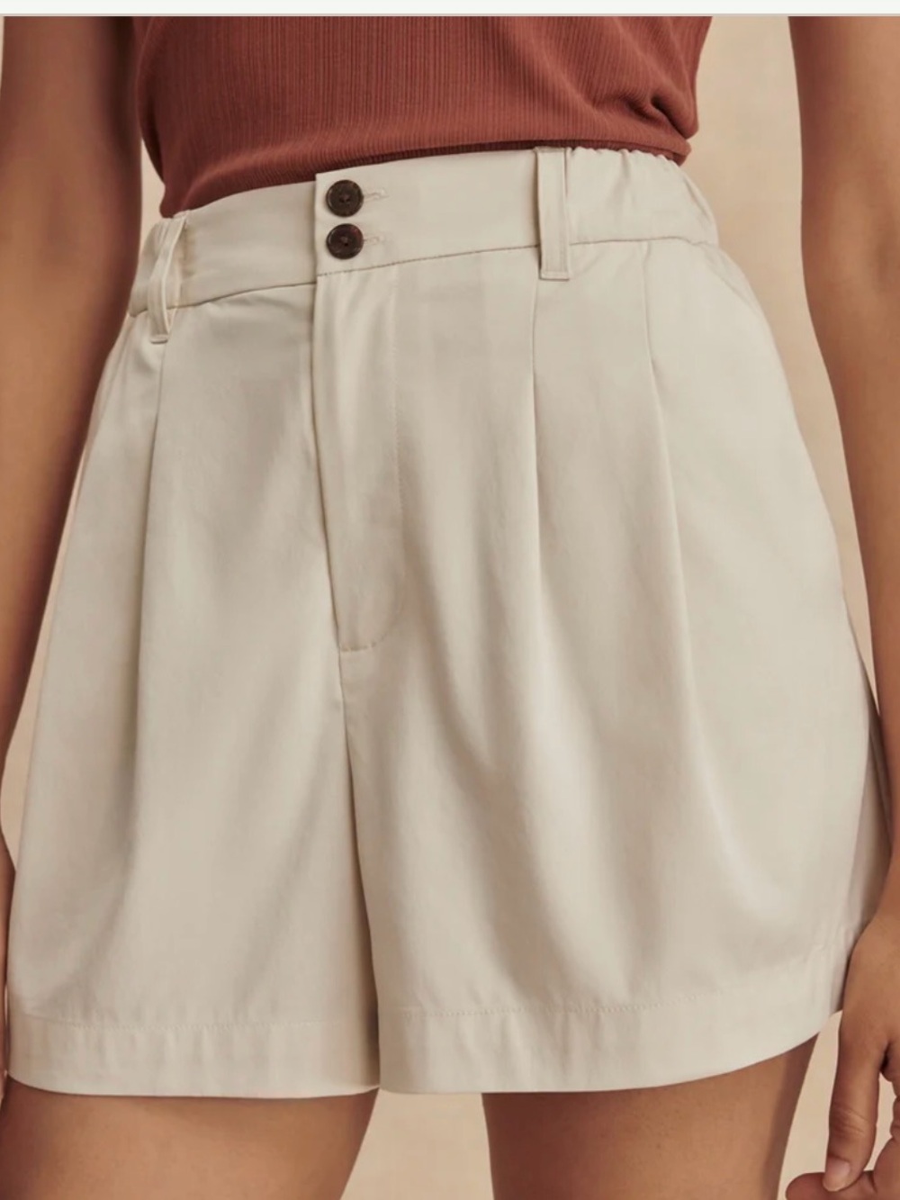Varley Tansy Woven Short 3" in Ivory